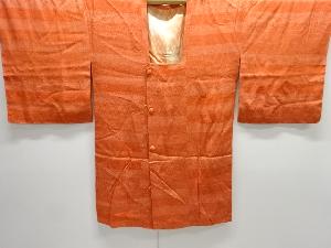 未使用品　横段に寄せ柄道行コート